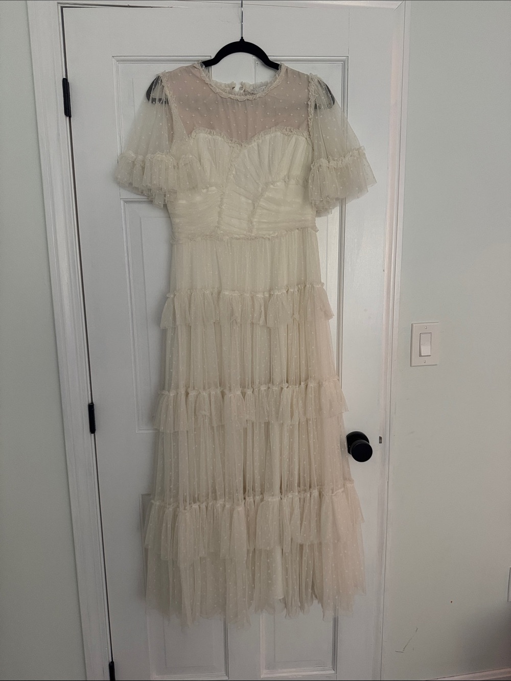 Ivy City Co Ivory Ruffled Tiered Maxi Dress